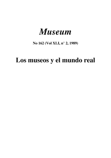 Los Museos y el mundo real